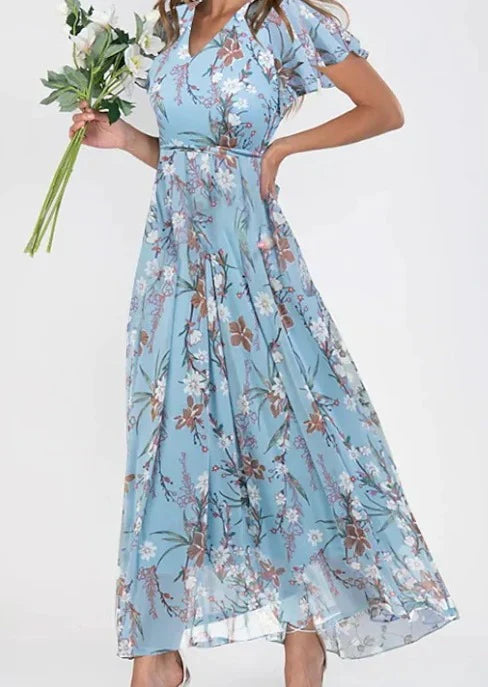 Ruth™ - Chique Bloemige Maxi Jurk