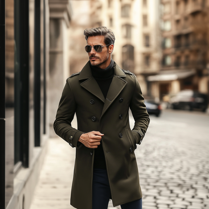 Klassieke trenchcoat voor heren | Bas