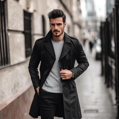 Klassieke trenchcoat voor heren | Bas