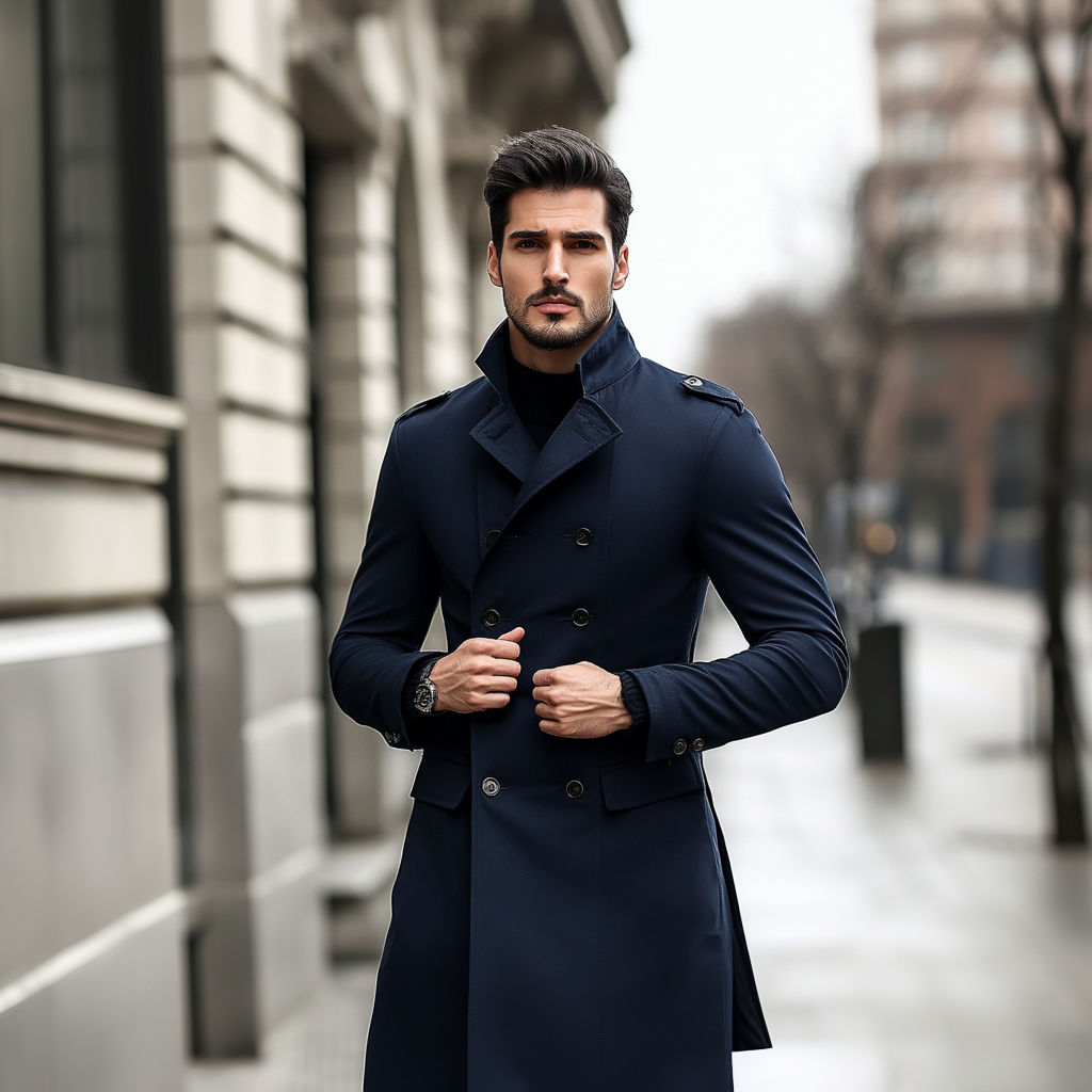Klassieke trenchcoat voor heren | Bas