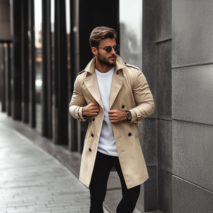 Klassieke trenchcoat voor heren | Bas