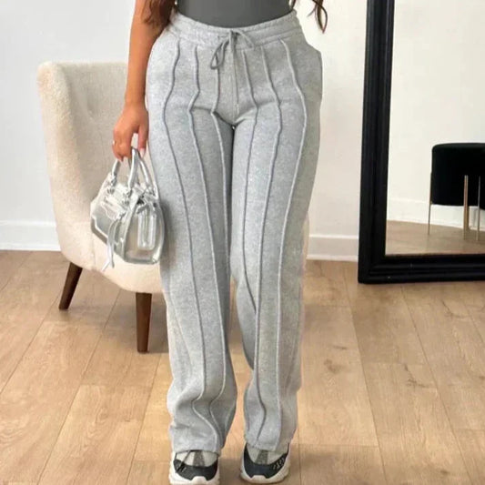 Laylani - Casual Herfst Gestreepte Joggingbroek voor Vrouwen
