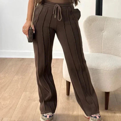 Laylani - Casual Herfst Gestreepte Joggingbroek voor Vrouwen