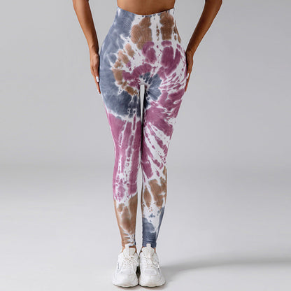 Alice - Comfortabele Tie Dye Scrunch Ademende Leggings voor Vrouwen